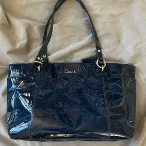 Coach Tote purse Blue patent
